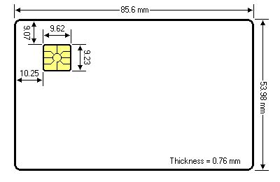 dimensions of smart card|memory based smart card.